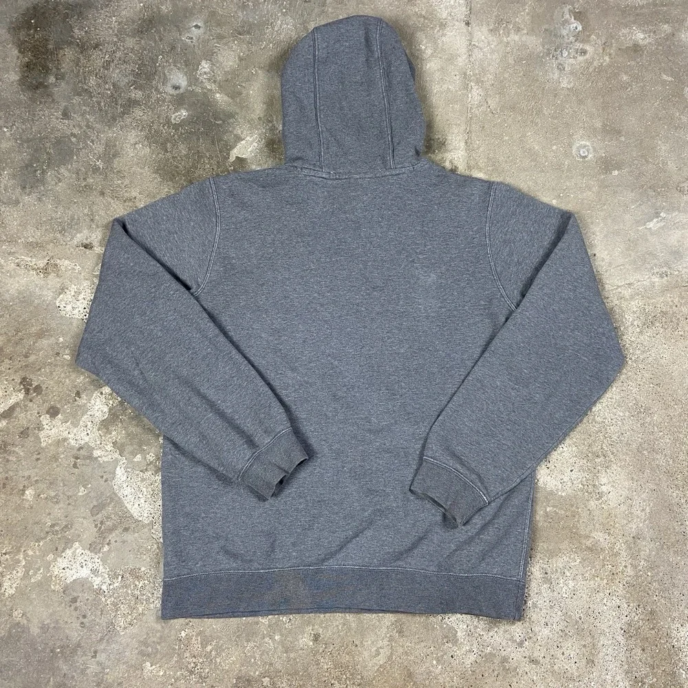 Nike Hoodie Size Medium‎ Gray Fleece Pullover Drawstring Swoosh Logo Sweatshirt